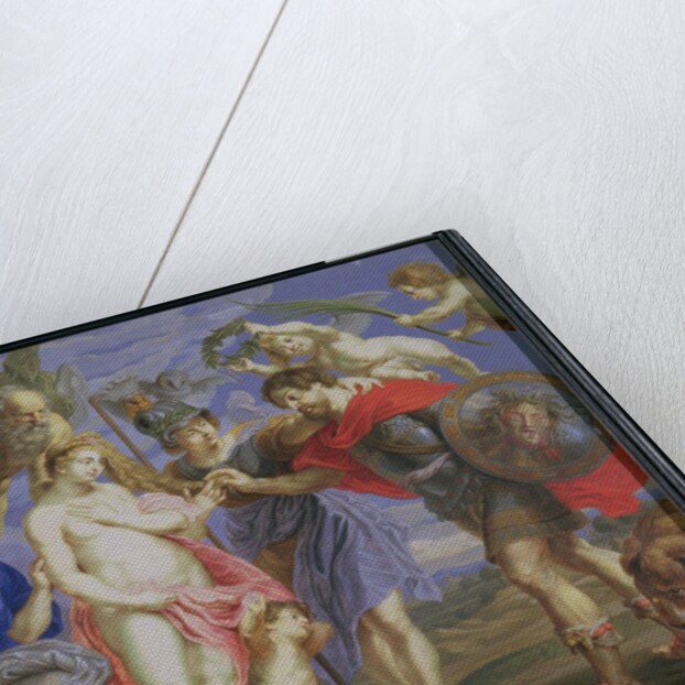 Mars Introduced by Minerva to Occasion, accompanied by Ceres, after a painting by Peter Paul Rubens by Bernard III Lens