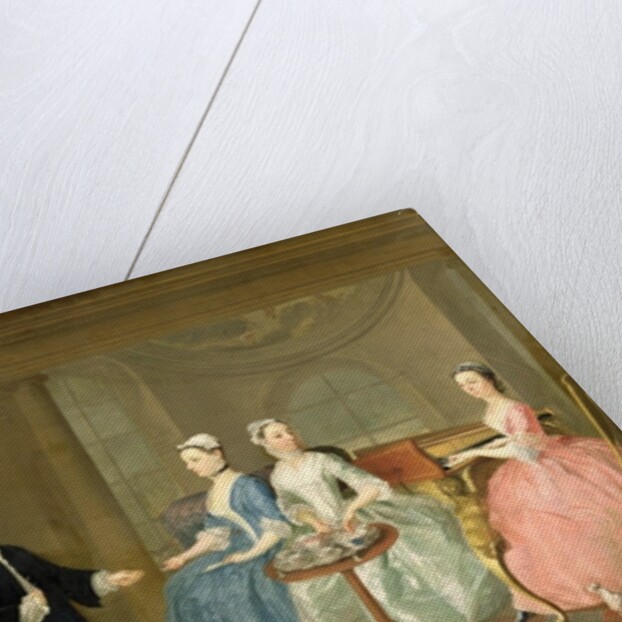 A Family Being Served with Tea, c.1740-45 by English School