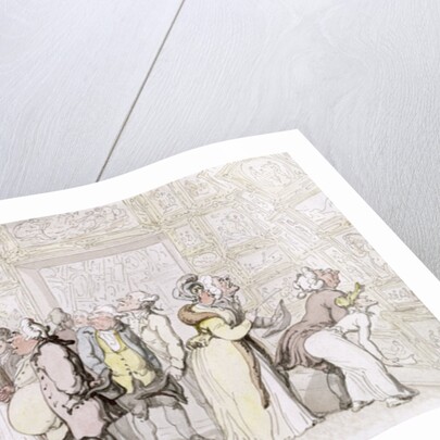 Viewing at the Royal Academy, c.1815 by Thomas Rowlandson