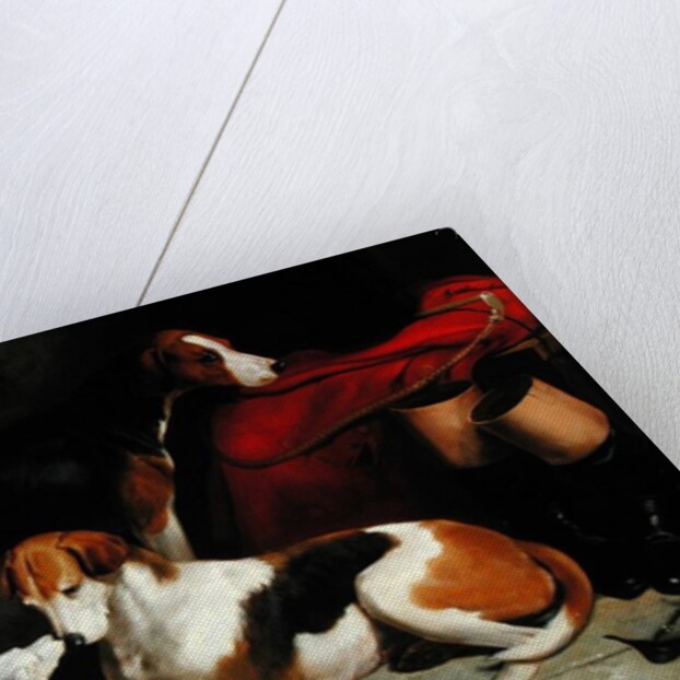 A Couple of Lord Henry Bentinck's Foxhounds with a Terrier, c.1845 by William Barraud