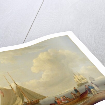 A Wherry Taking Passengers out to Two Anchored Packets, 1825 by William Anderson