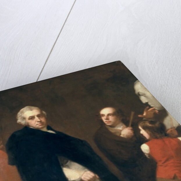 John Flaxman modelling his bust of William Hayley, c.1791-92 by George Romney