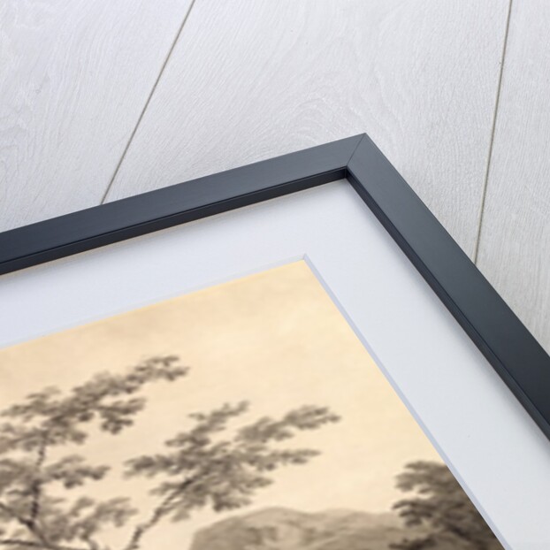 Figures by a stream with cattle watering by Philip James de Loutherbourg