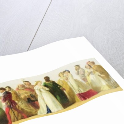 Procession of characters from Shakespeare by Irish School