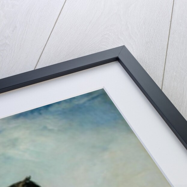 Dr. Syntax, a bay racehorse, standing in a coastal landscape, an estuary beyond by James Ward