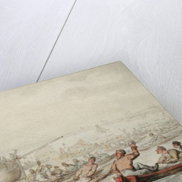 The Annual Sculling Race for Doggett's Coat and Badge, c.1805-10 by Thomas Rowlandson