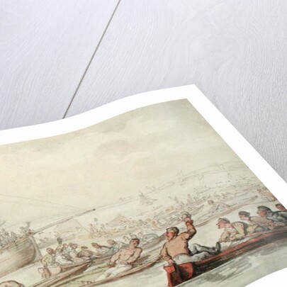The Annual Sculling Race for Doggett's Coat and Badge, c.1805-10 by Thomas Rowlandson