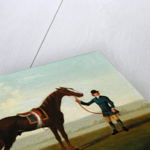 A Chestnut Horse held by a Groom by James Seymour