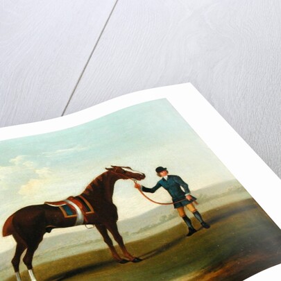A Chestnut Horse held by a Groom by James Seymour