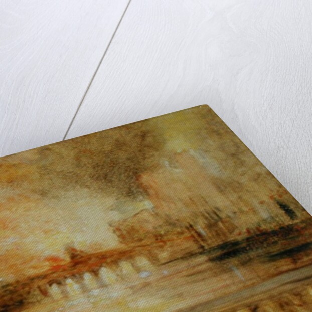 The Burning of the Houses of Parliament, previously attributed to J.M.W. Turner by English School