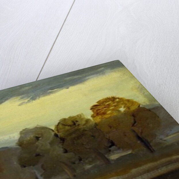 Landscape with Lake previously attributed to J.M.W. Turner and also attributed to Peter de Wint, 1828-29 by English School