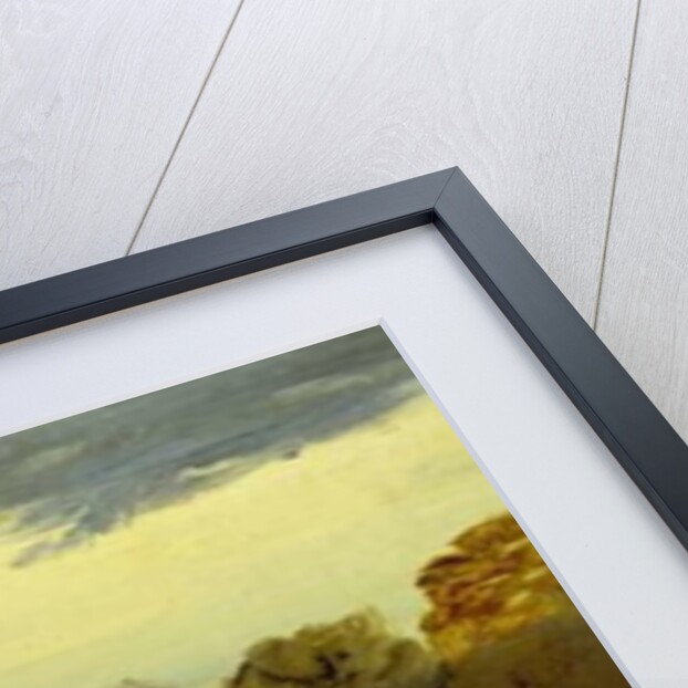 Landscape with Lake previously attributed to J.M.W. Turner and also attributed to Peter de Wint, 1828-29 by English School