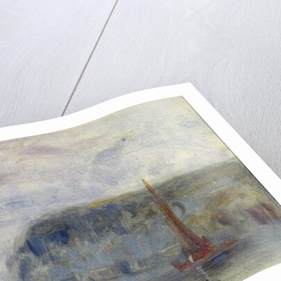 Coast with Cliffs and Boats previously attributed to J.M.W. Turner and also attributed to Peter de Wint by English School