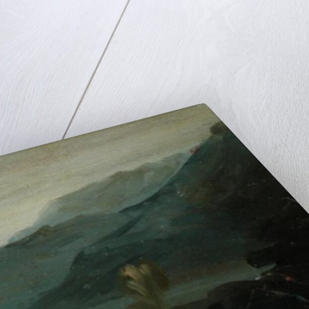 Mountainous Landscape with Figures and Cattle, previously attributed to J.M.W. Turner and also attributed to Peter de Wint, 1806-07 by English School