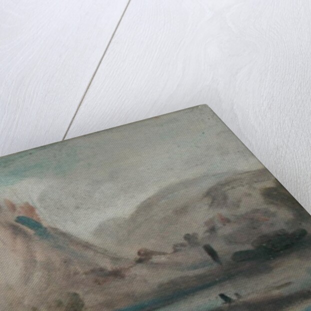 Landscape with a Castle on a Hill, previously attributed to J.M.W. Turner and also attributed to Peter de Wint by English School