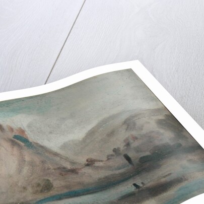 Landscape with a Castle on a Hill, previously attributed to J.M.W. Turner and also attributed to Peter de Wint by English School