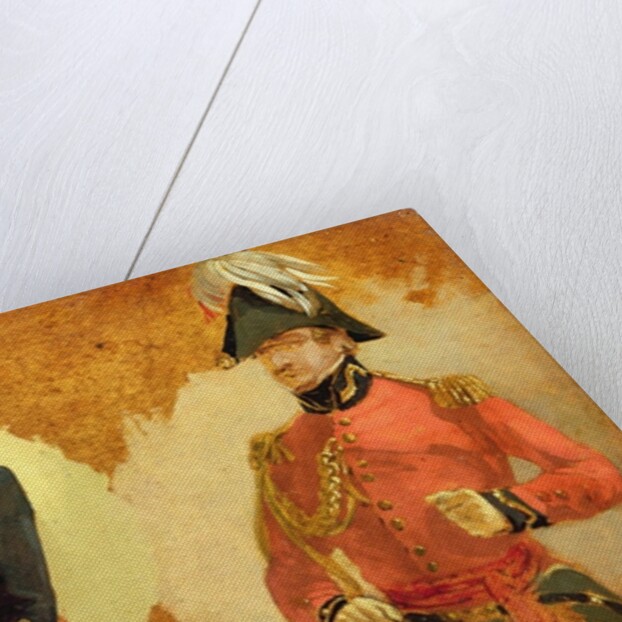 Studies of Royal Horse Artillery Uniform, and of an A.D.C. to the Commander in Chief: a study for 'The Battle of Waterloo' , 1815 by George Jones