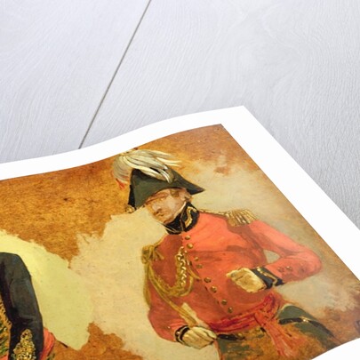 Studies of Royal Horse Artillery Uniform, and of an A.D.C. to the Commander in Chief: a study for 'The Battle of Waterloo' , 1815 by George Jones