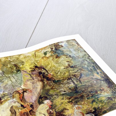 A Sketch for 'Foresters Stalking Deer' by John Frederick Lewis