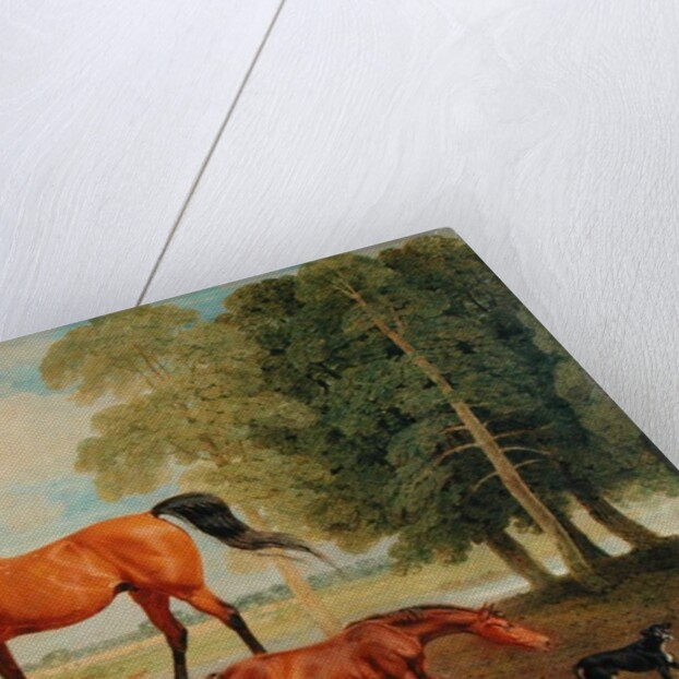 Broodmare with Foal and Terrier by Benjamin Marshall