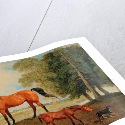 Broodmare with Foal and Terrier by Benjamin Marshall