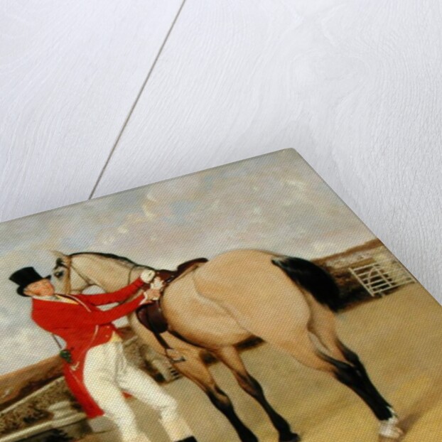 James Taylor Wray of the Bedale Hunt with his Dun Hunter by Anson A. Martin