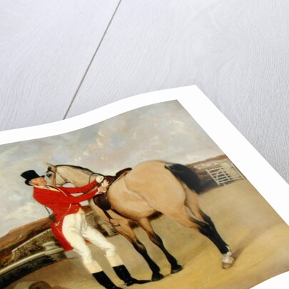 James Taylor Wray of the Bedale Hunt with his Dun Hunter by Anson A. Martin