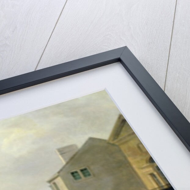 Street Scene in Chorley, Lancashire, with a View of Chorley Hall, c.1790-1817 by John Bird