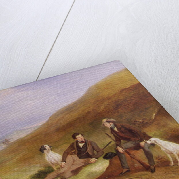 Edward Horner Reynard and his Brother, George, Grouse Shooting with the Keeper, Tully Lamb, at Middlesmoor, Yorkshire, 1836 by John E. Ferneley