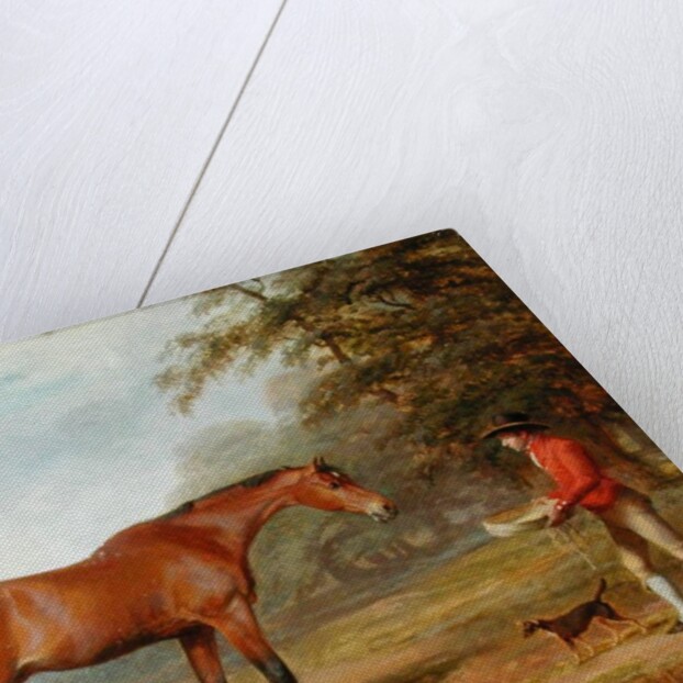 A Bay Horse Approached by a Stable-lad with Food and a Halter, 1789 by George Garrard