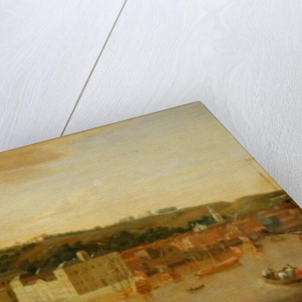 A View of Greenwich from the River with many Boats by Jan Griffier