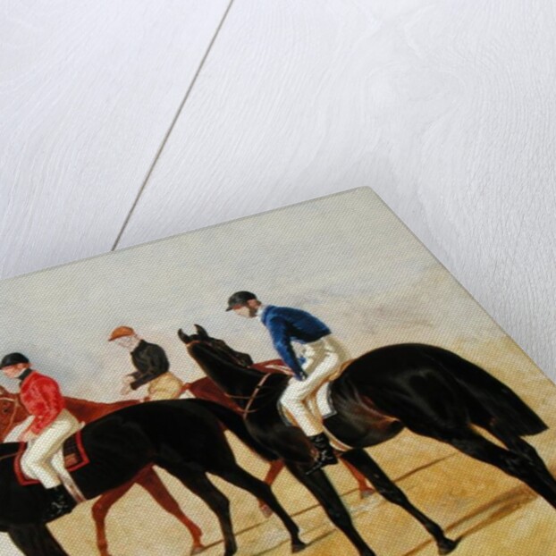 Study of Three Steeplechase Cracks: Allen McDonough on Brunette, Tom Oliver on Discount and Jem Mason on Lottery by John Frederick Herring Snr