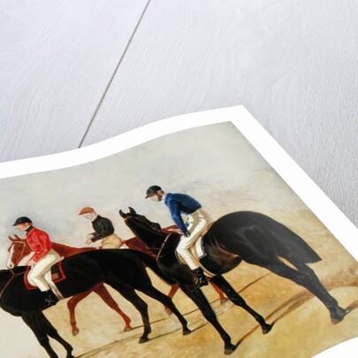 Study of Three Steeplechase Cracks: Allen McDonough on Brunette, Tom Oliver on Discount and Jem Mason on Lottery by John Frederick Herring Snr