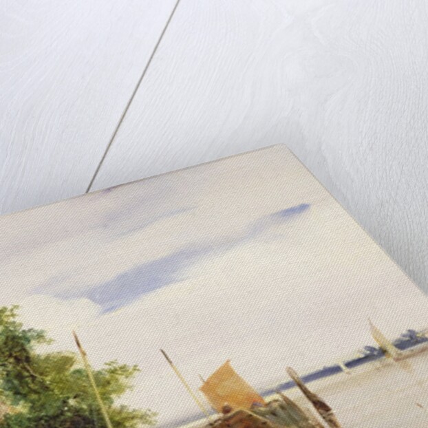 Barges on a River, c.1825-26 by Richard Parkes Bonington