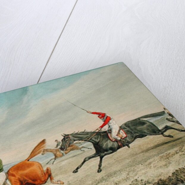 Steeplechasing: Three Riders Taking a Brook by Henry Thomas Alken