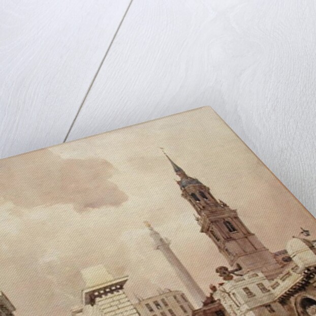 The Church of St. Magnus the Martyr by London Bridge, with Monument in the Background by Thomas Shotter Boys