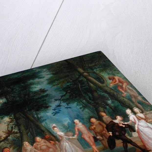 Scene in a Park, with figures from the Commedia dell'Arte, c.1735 by Marcellus the Younger Laroon