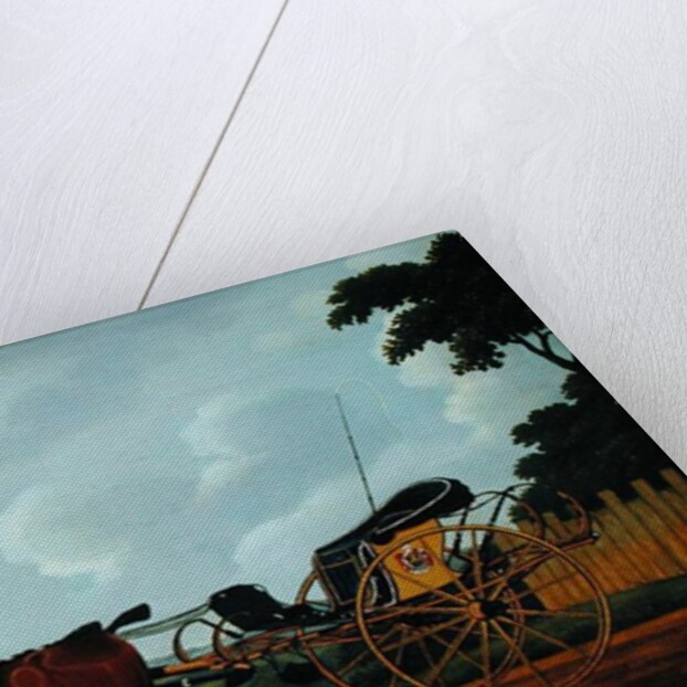 A Gentleman with his Pair of Bays Harnessed to a Curricle by John Cordrey