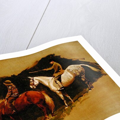 Study for Cloutsham Farm, Exmoor 1925 by Cecil Charles Windsor Aldin