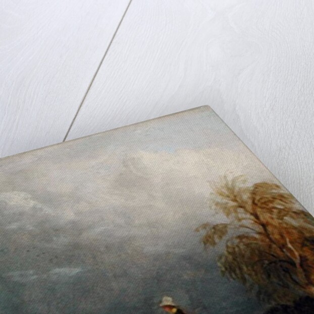 A Traveller and a Shepherd in a Landscape by Edmund Bristow