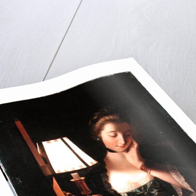 Woman Reading by a Paper-bell Shade, 1766 by Henry Robert Morland