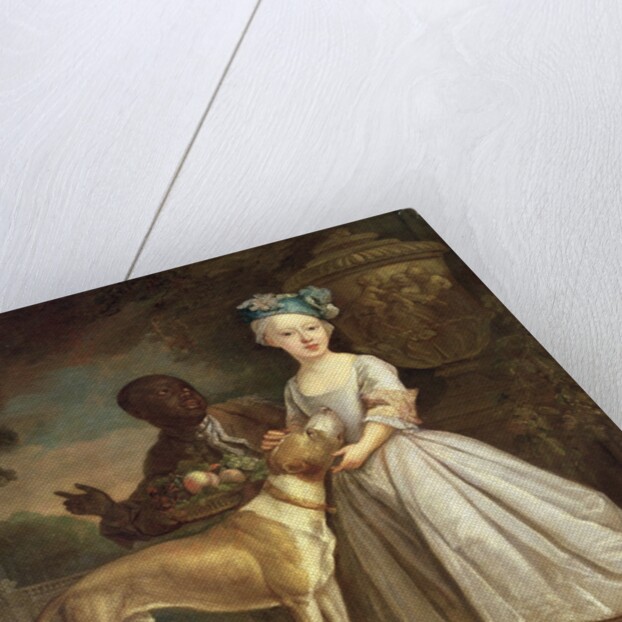 A Young Girl with a Dog and a Page, 1720-30 by Bartholomew Dandridge