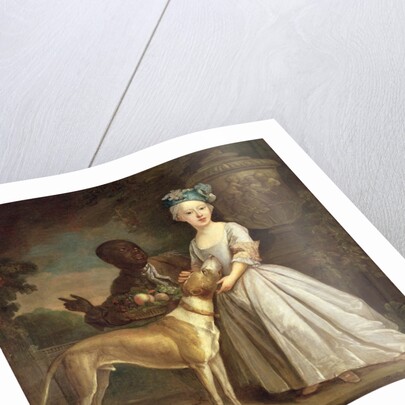 A Young Girl with a Dog and a Page, 1720-30 by Bartholomew Dandridge