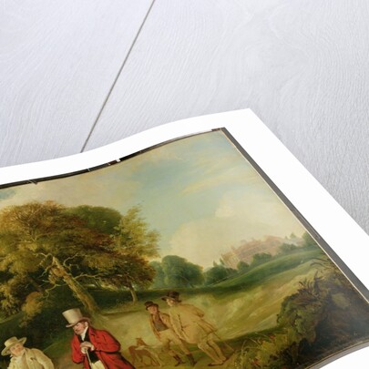 J. M. W. Turner and Walter Ramsden Fawkes at Farnley Hall, c.1820-24 by John Robert Wildman