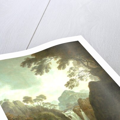 A Waterfall with Bathers, c.1800-17 by Julius Caesar Ibbetson