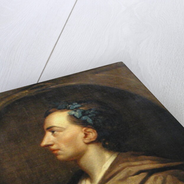 Alexander Pope Profile, Crowned with Ivy by Godfrey (studio of) Kneller