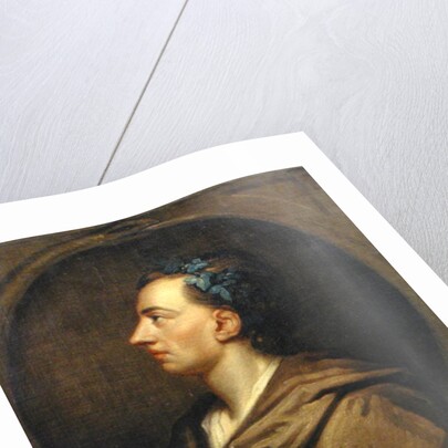 Alexander Pope Profile, Crowned with Ivy by Godfrey (studio of) Kneller