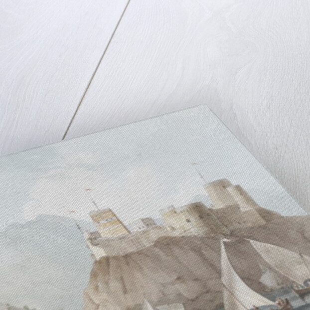 East View of the Forts Jellali and Merani, Muskah, Arabia, June 1793 by Thomas & William Daniell