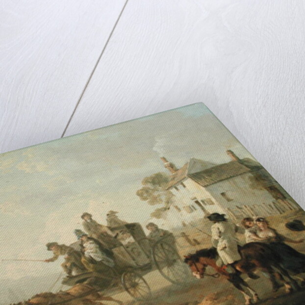 A Stage Coach on a Country Road, 1792 by Julius Caesar Ibbetson