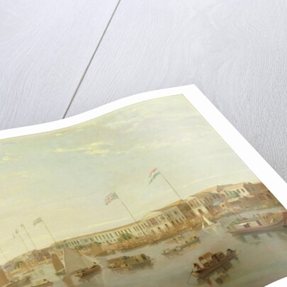 The European Factories, Canton, 1806 by William Daniell